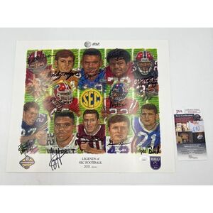 Legends Of SEC Football 2011 Atlanta Print Signed Complete 12 JSA Authentication